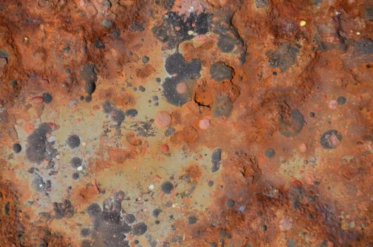 Close-up of corroded aluminum surface