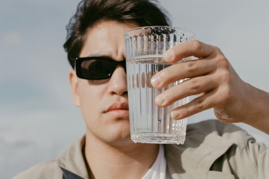 Checking a glass container for clarity and wear