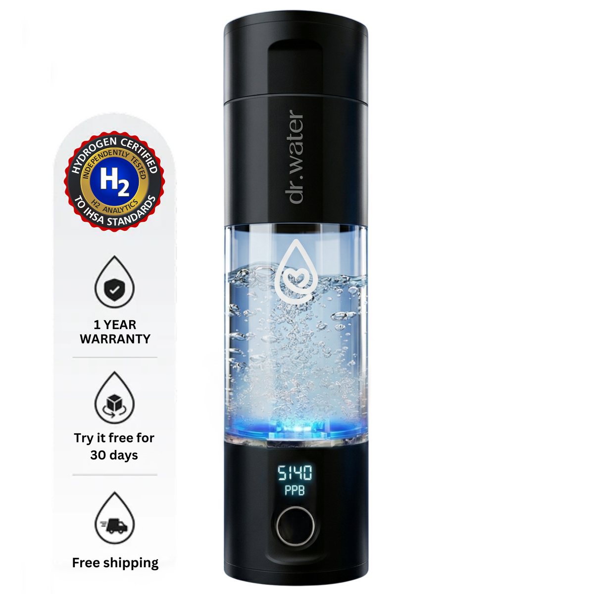 Dr.Water Hydrator Pro - 5140ppb Hydrogen Water Bottle