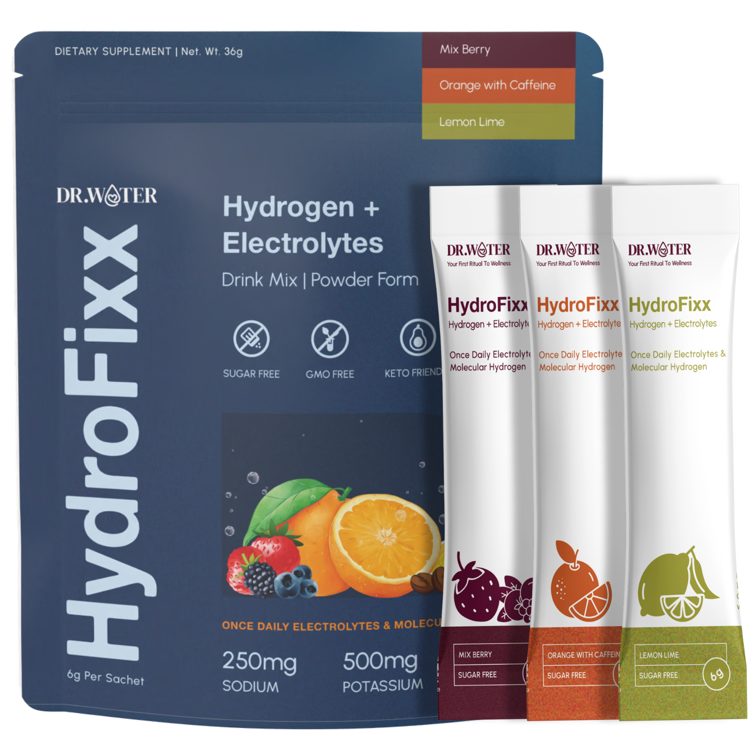 HydroFixx Hydrogen + Electrolytes Mix