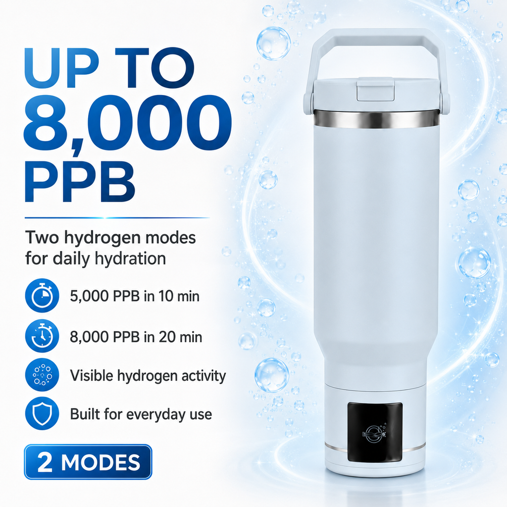 HydroTumbler Pro – 8000 PPB Hydrogen Water Bottle | 316 Stainless