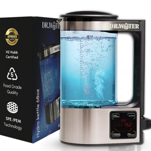 HydroPitcher 68oz – Glass Hydrogen Pitcher with Chlorine Removal