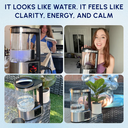 HydroPitcher 68oz – Glass Hydrogen Pitcher with Chlorine Removal