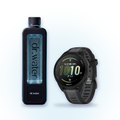 Hydrator Max hydrogen bottle next to a Garmin Forerunner 165
