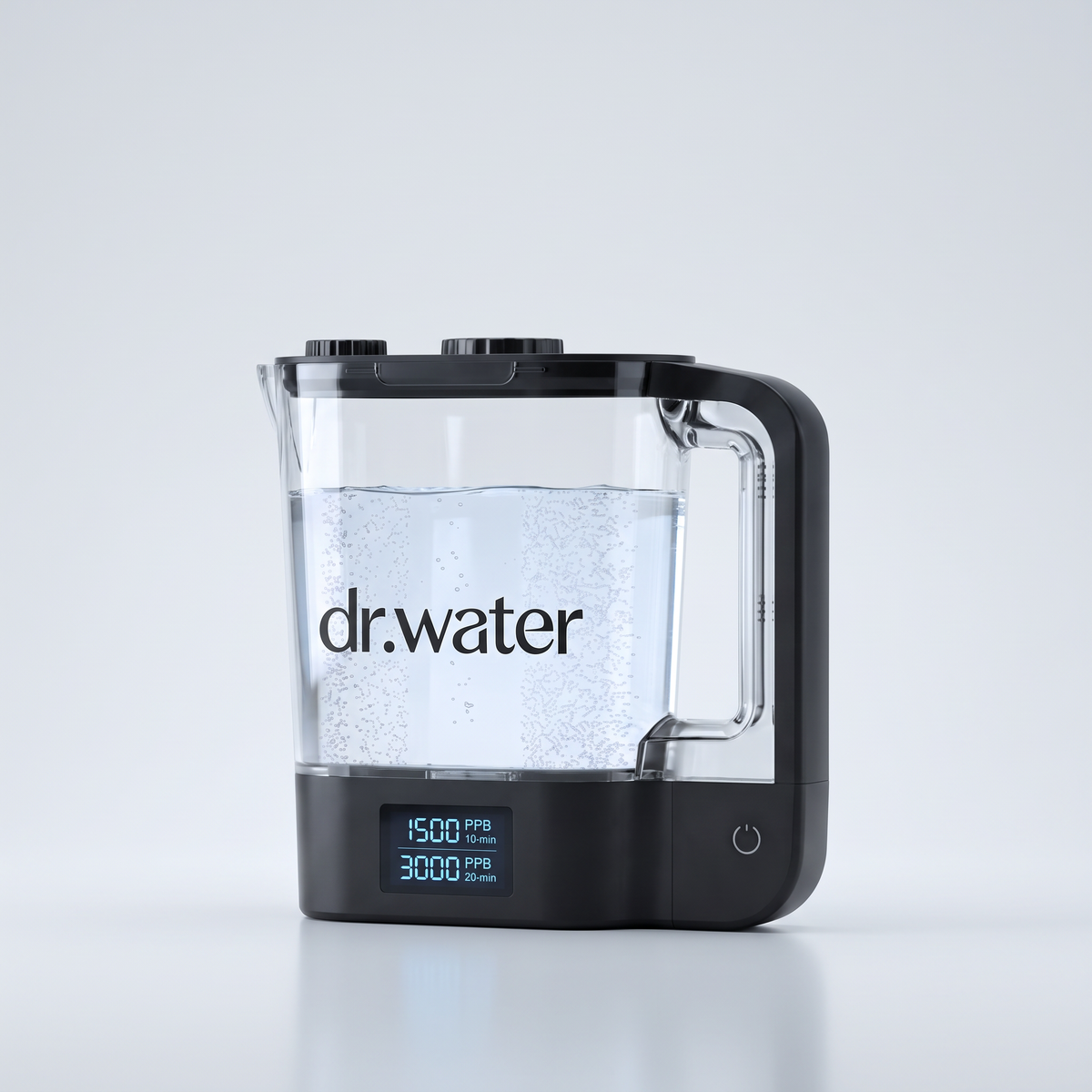 Dr. Water HydroPitcher Pro — cordless shatterproof Tritan hydrogen water pitcher with digital display