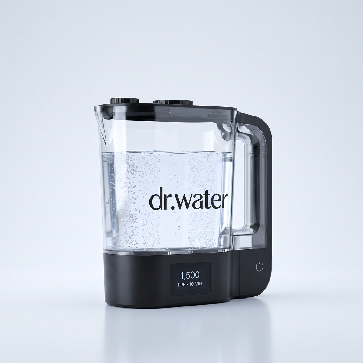 Dr. Water HydroPitcher Pro — cordless shatterproof Tritan hydrogen water pitcher with digital display
