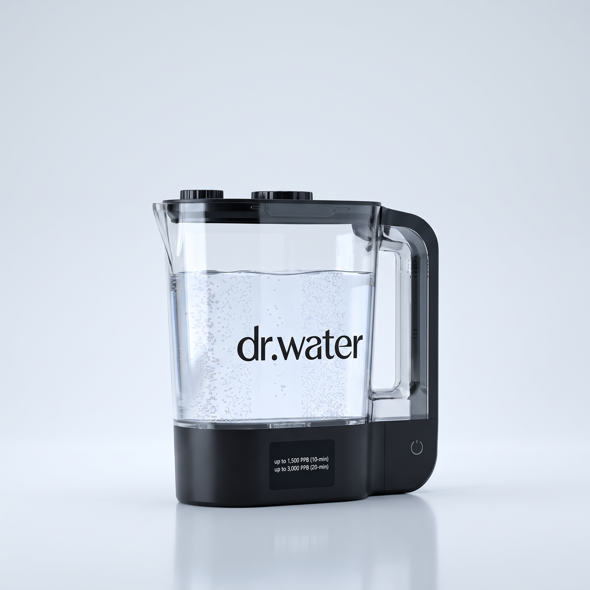 Dr. Water HydroPitcher Pro — cordless shatterproof Tritan hydrogen water pitcher with digital display