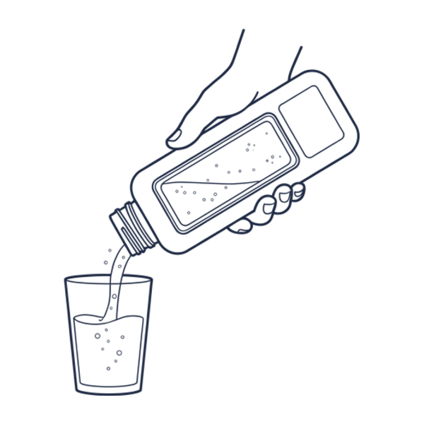 Pour and drink the hydrogen water