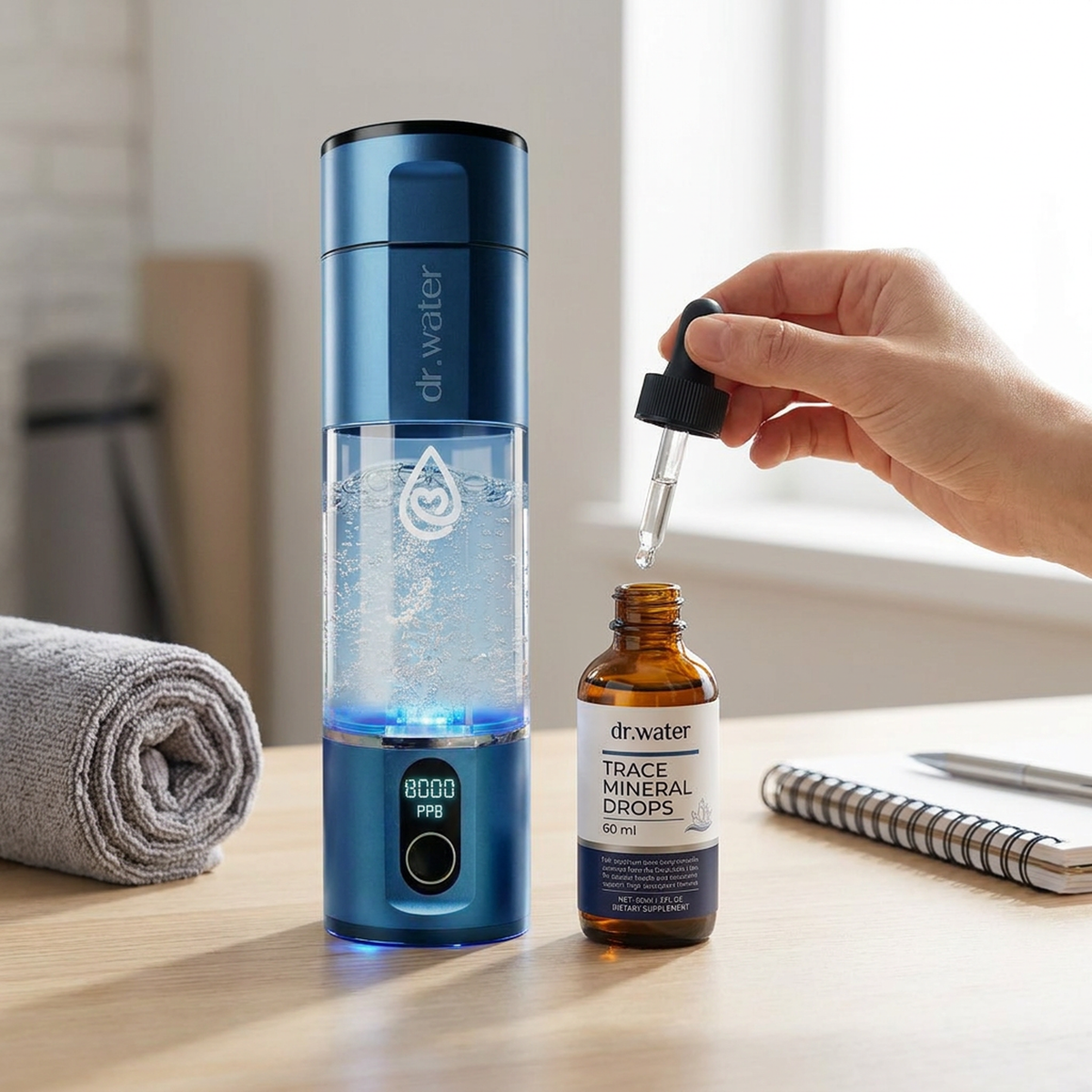 Hydrator Pro Mineral Set in use