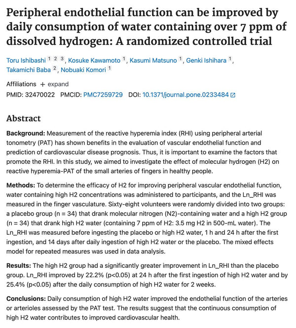 Screenshot of the published study abstract from PubMed