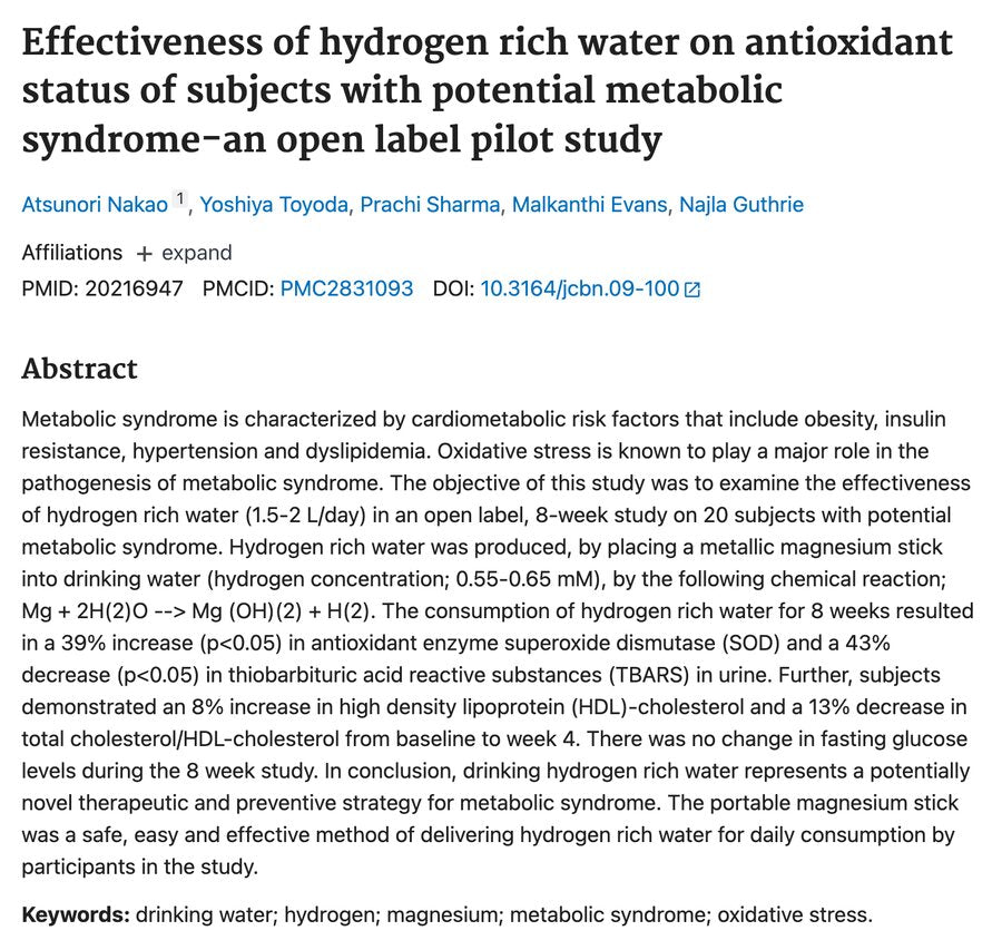 Screenshot of the published study: Nakao and team, 2010, Journal of Clinical Biochemistry and Nutrition