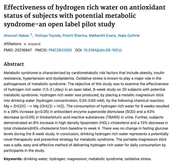 Screenshot of the published study abstract from PubMed
